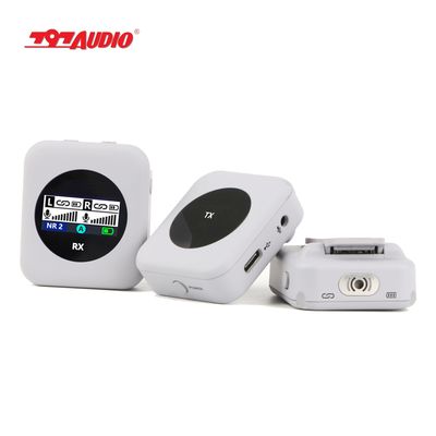 Metal Wireless Microphone for IOS and Android Phones 2.4G Wireless Channels 100m Range