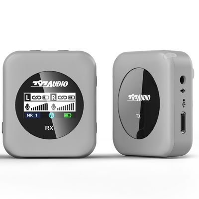 2.4G Wireless Dual Channels USB Wireless Lapel Microphone for Interview Speech Recording