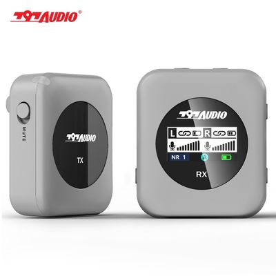 2.4G Wireless Dual Channels USB Wireless Lapel Microphone for Interview Speech Recording