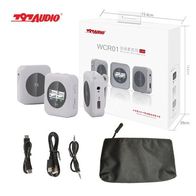 2.4G Wireless Dual Channel Portable Condenser Microphone System for Mobile Phone