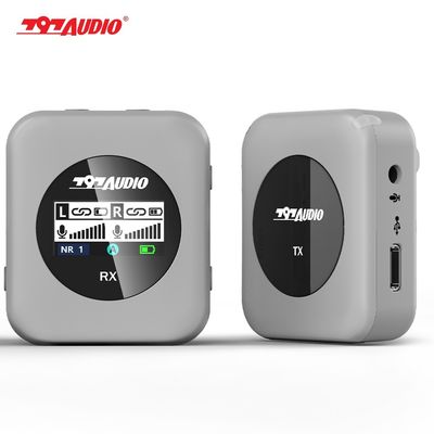 RX-6h Working Time Wireless Stereo Lavalier Microphone for Live Interviews 100m Range