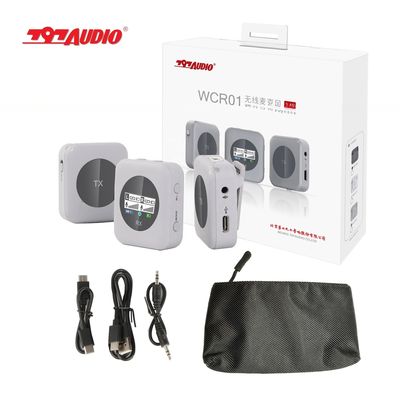 797Audio 2.4G Wireless Professional Custom Logo Portable Mini Lavalier Tie-clip Lapel Type-c Microphone Collar Plastic Singing
