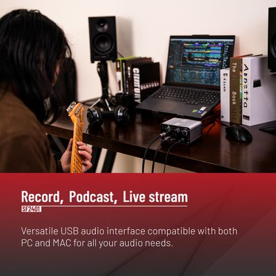360g Portable Sound Card 797Audio SF2401 USB Audio Interface for Easy Connection