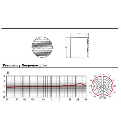 797 AUDIO CY016 20Mm Omni-Directional Cardioid Electret Mic Condenser Microphone Capsule High Sensitivity